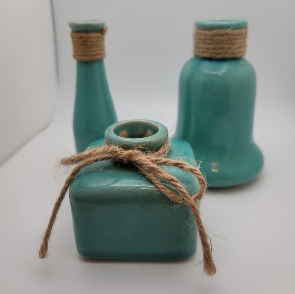 Turquoise mini Vases